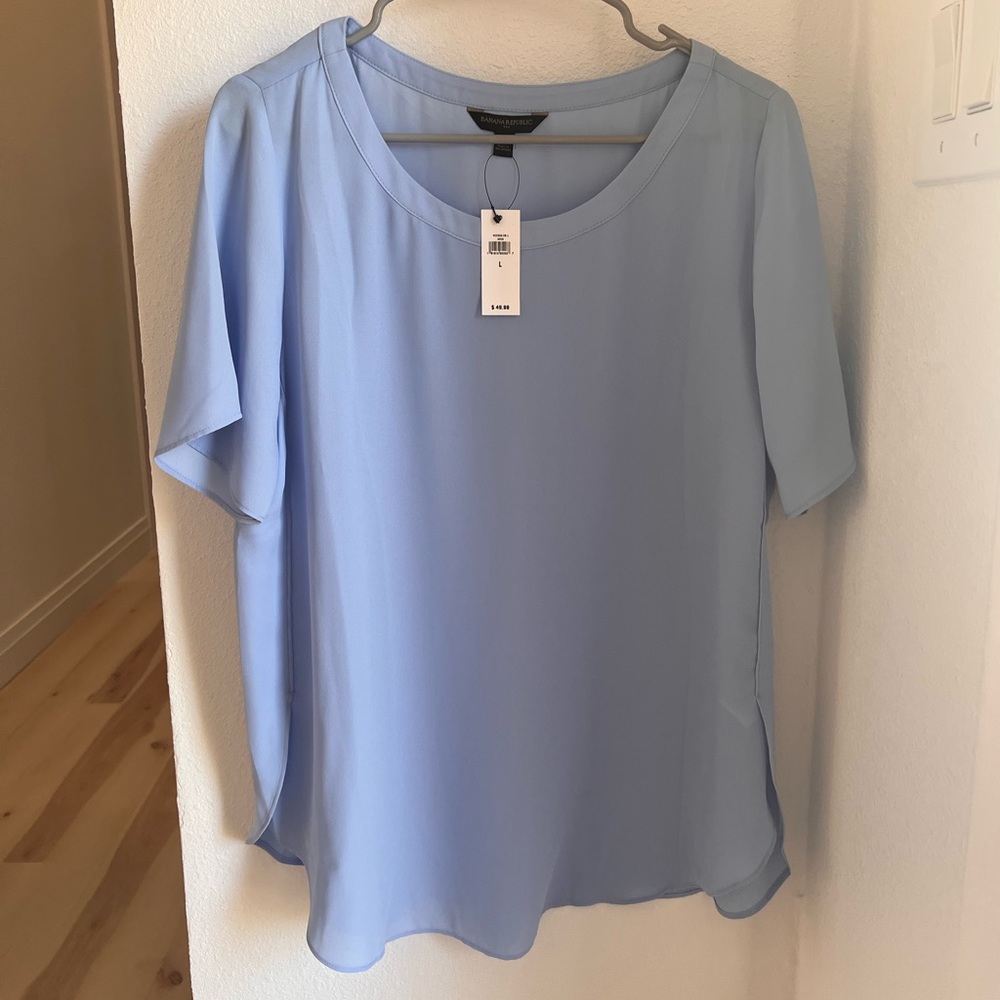 Baby Blue Banana Republic Blouse